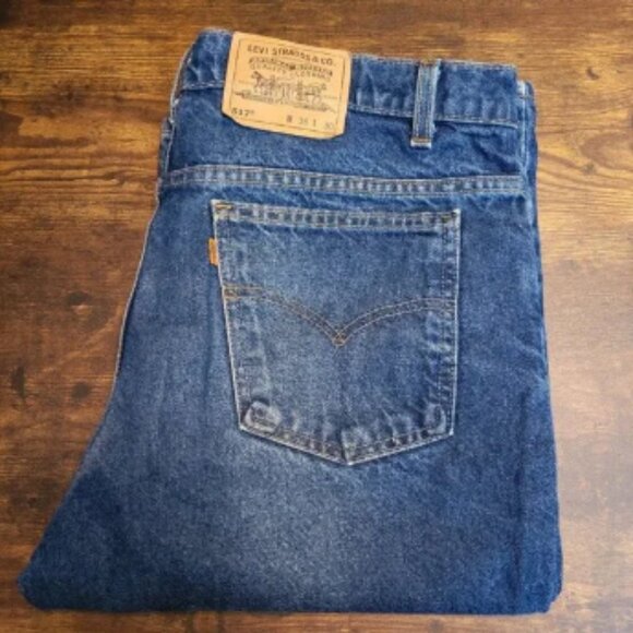 Vintage Levi's 517 Bootcut Jeans 90's USA Orange Tab 36x30 - Picture 1 of 11